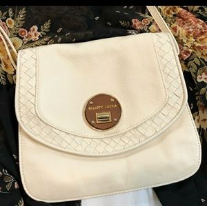 ELLIOTT LUCCA LINEN PEBBLE LEATHER CROSSBO…